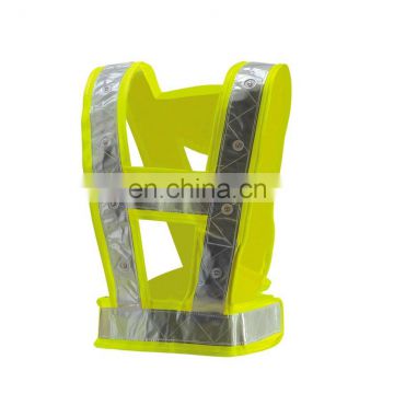 LED safety Vest ,with Hi-Vis Reflective PVC Tape with LED light inner