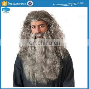 Gray Gandalf Wizard Wig and Beard Set Adult Men Halloween Costume Accessory