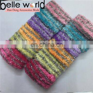 Wholesale new fashion plain elastic thick hair tie for girls colors