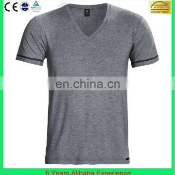 latest style cotton&polyester v neck t shirt wholesale for men-6 Years Alibaba Experience