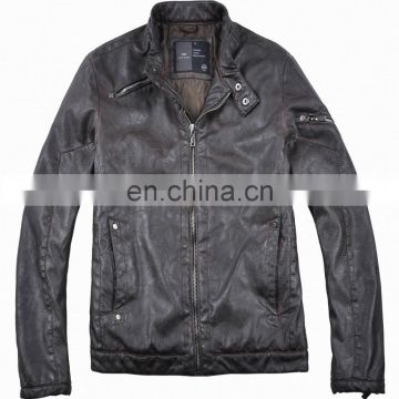 2015 last fashion mens handsome motrocycle slim fit leather jacket