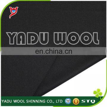 Black heavy woolen coat fabric for winter and cheap price