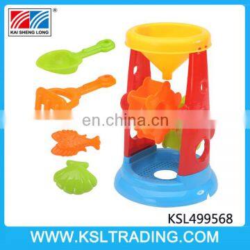 Plastic hourglass sand beach toy set for children