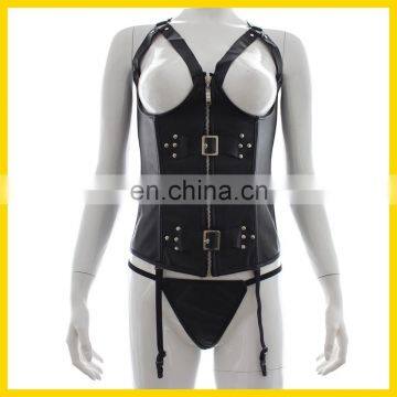 Sexy Underwear Leather Women XXL Latex Waist Cincher Trainer Plus Size Steel Bone Waist Training Corsets Wholesale