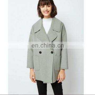 winter women jacket 2017 Woolen coat turn-down collar jackets super warm for women