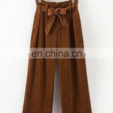 OEM Loose Winter Wide Leg Pants Casual Women Corduroy Trousers