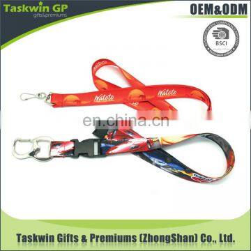 Hot sale Sublimated Lanyards with bottle opener, lanyards with bottle opener