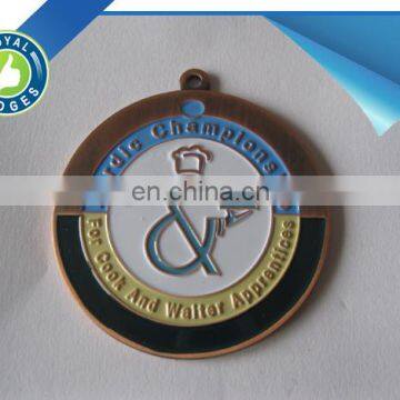 Custom antique copper plated school championship medal