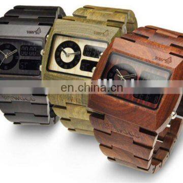 hot waterproof quartz wooden watch