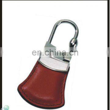 Travelling Collection Customized Shape Brown Leather Metal Keychain In Bulk