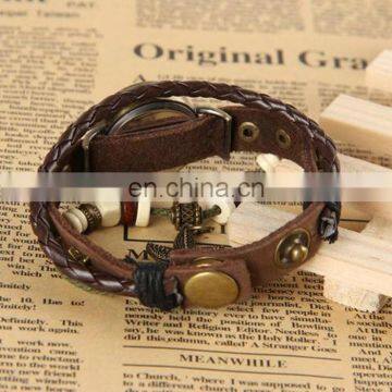 Wholesale Ladies Women Fashion Genuine Charm Lretro Genuine Leather Vintage Watch photo-3