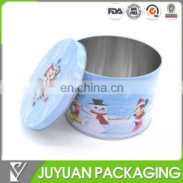 Custom cute biscuits in tin boxes christmas metal tin cans