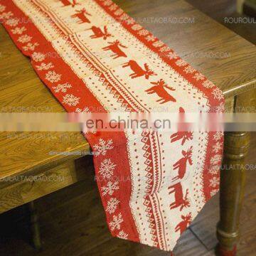 Factory Price Cotton and Linen Table Runner for Christmas Decoration photo-3