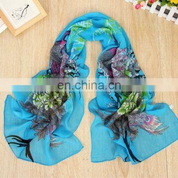 Fashion Girls' Silk Solid Long Cheap Chiffon Scarf photo-5