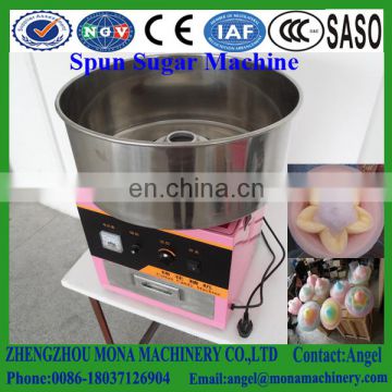 Electric flower cotton candy maker machine with Widely used in schools