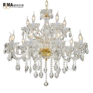 Modern luster k9 crystal chandelier for home decoration restration hardware hotel pendant lighting