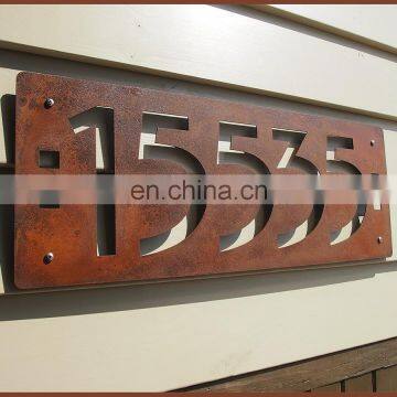 Unique house numbers and compamy door plates with LOGO