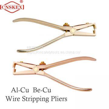 Wire stripping pliers non sparking 170mm Aluminum bronze