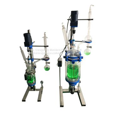 1L double layer jacketed glass reactor