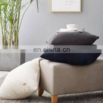 Amazon Hot Sale RAWHOUSE Custom Pom Pom 100% Cotton Cozy Knitted Pillow Case Cushion Cover photo-2