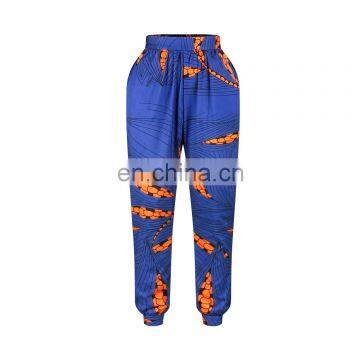 OEM Womens Zipper Close Legging Yoga Design African Print Colorful Casual Pant photo-5