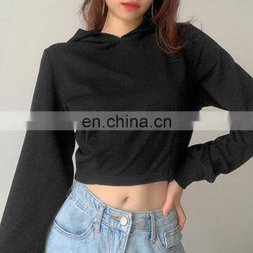 LAITE H2029 Amazon Best Sellers Comfortable Custom Autumn Women Backless Bandage Crop Top Hoodies photo-2