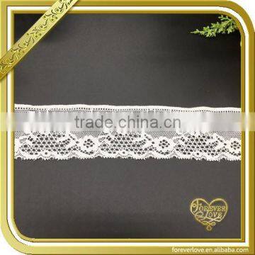 2016 New Arrival Polyester elastic flower trim lace for wedding dress FLL-044