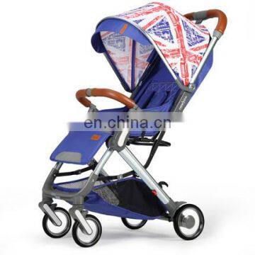 Portable Light weight Baby Stroller Export To Poland With PU leather handrail