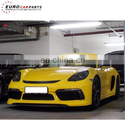 Poche 718 Tech style Body kit full set PP material with air vents front lip hood vents rear wing and rear diffuser