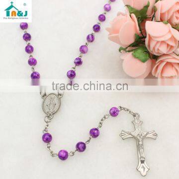 Catholic Glass Beads Rosary With Different Colors
