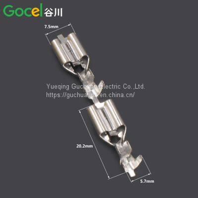 DJ622-J5.2A Self-locking Plug Spring Straight Terminal Block Brass Tin Plated Straight Strap Connector photo-5