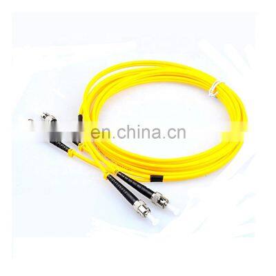 1M or customized ST UPC Duplex Single mode G652D kabel serat patch Fiber Optic Patch cord Fiber Jumper st fiber optic patch cord