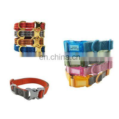 dog collar with metal buckle cotton collar for pet factory price