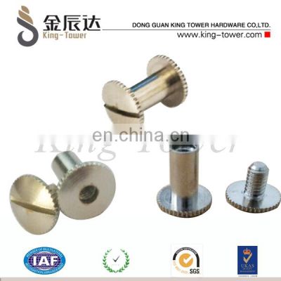 CNC Stainless steel book binding screw, brass book binding screws, photo-book binding screw