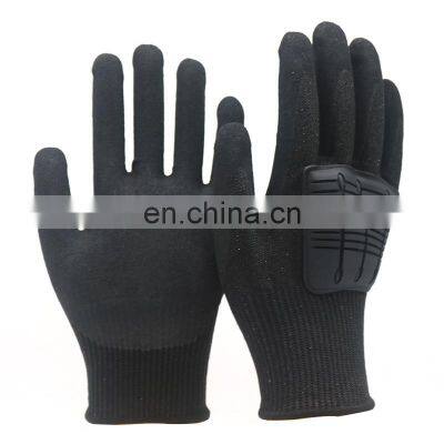 Wholesale industrial hand protection custom work safety gloves with sandy nitrile coated tpr gloves