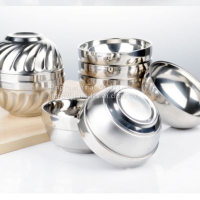 Drop Resistance Stainless Steel Mixing Bowls with Lids Metal Rice Cereal Bowls for Kids