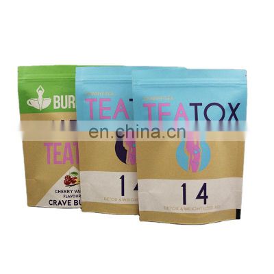 Customized printing Standing Up Pouches Food Packaging Zipper Bags With Window brown paper bag kraft