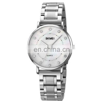 Custom Logo SKMEI 1840 Stainless Steel Elegant Dress Quartz Wristwatch Lady Brand Wrist Women Watch