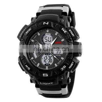 Relogio Masculino SKMEI 1211 Analog Digital Wrist Watch Men Stainless Steel Back Water Resistant