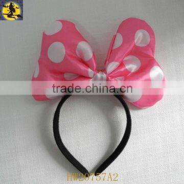 Newest Fashion Pink Bowtie Girls Headbands for Holiday