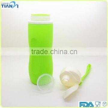 Latest Design Orange BPA Free Non-Toxic Foldable Silicone Collapsible Water Bottle photo-6