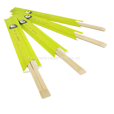 Natural Disposable Tensoge Chopsticks with Full Paper Wrapper for Sushi Shop