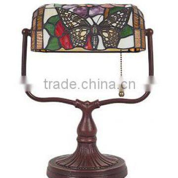 Tiffany Lamp Butterfly Bank Lamp Stained Glass Reading Glass Table Lamp Tiffanylamp photo-3