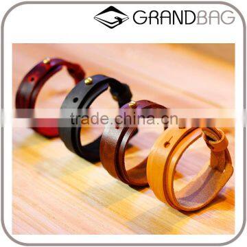 New High Quality Exotic Handmade Crazy Horse Leather Bangle Unisex Genuine Leather Bangles Cowhide Leather Bracelet