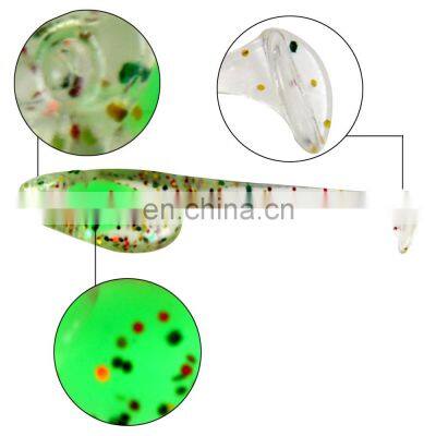 JOHNCOO 4.5cm 0.9g High Quality TPE Material T Tail Paddle Crappie Shad Bait Set Small Fishing Lure