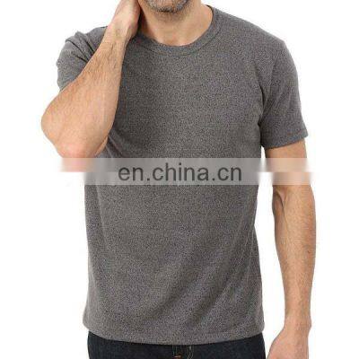 Charcoal gray Slim fit Cotton Spandex fabric T shirt for men, gym t-shirts manufacturer