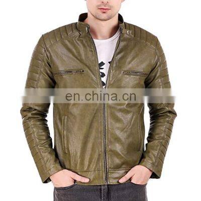 Fashion Men Black Lamb Leather Jacket/men Leather Jackets/Pakistan Leather Jackets Plus Size photo-2