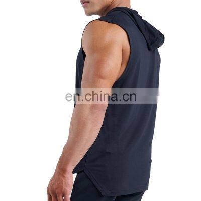 OEM Wholesale New Custom Hot Sale Gym Men Sports Training Fitness Gymwear Weightlifting Athletic Sleeveless Pullover Hoodies photo-3