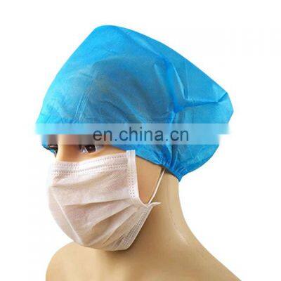 Nowoven Elastic Disposable doctor cap hand made doctor nurse cap wholesale PP SMS