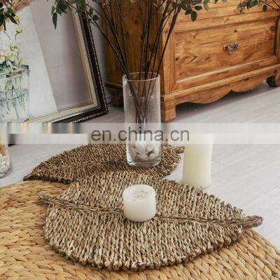 Hot Leaf Seagrass Placemat Table Mat Hand Woven Natural Weave Wall Decor Basket Wholesale Manufacturer